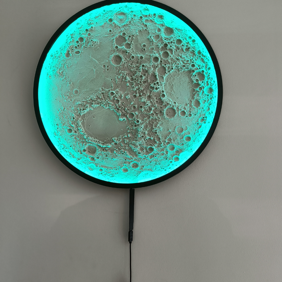 Büyük Ay Lamba - Illuminated Big Moon Wall 3 Büyük Ay Lamba - Illuminated Big Moon Wall 3