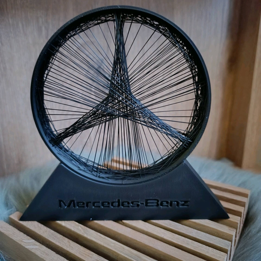 Mercedes Logolu Dekoratif - Mercedes String Art 3 Mercedes Logolu Dekoratif - Mercedes String Art 3