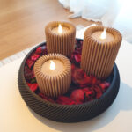 Modern Kaburgalı Mumluk - Modern Ribbed Design Candle 4